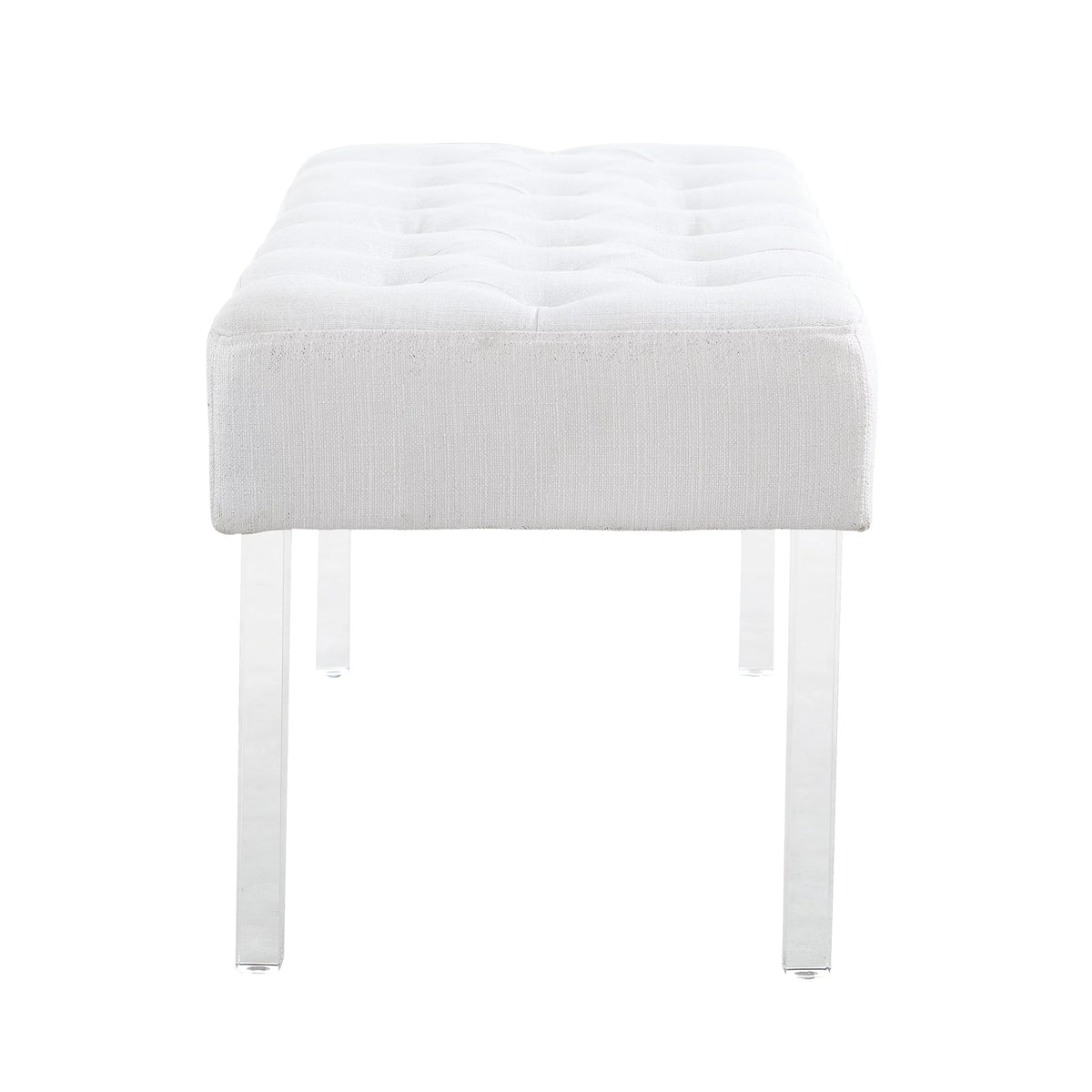 Tufted Bench with Acrylic Legs C76334