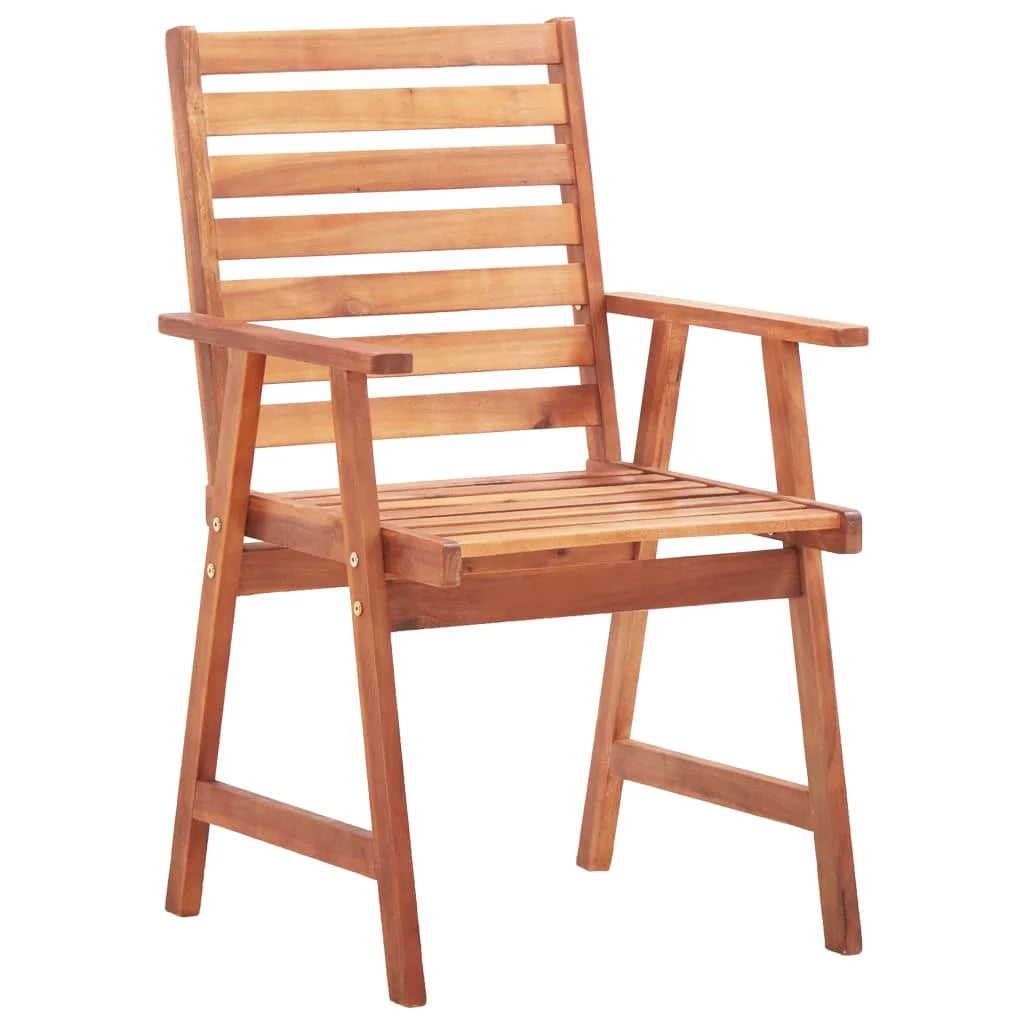 3 pcs Acacia Wood Patio Dining Chairs with Cushions Y2250