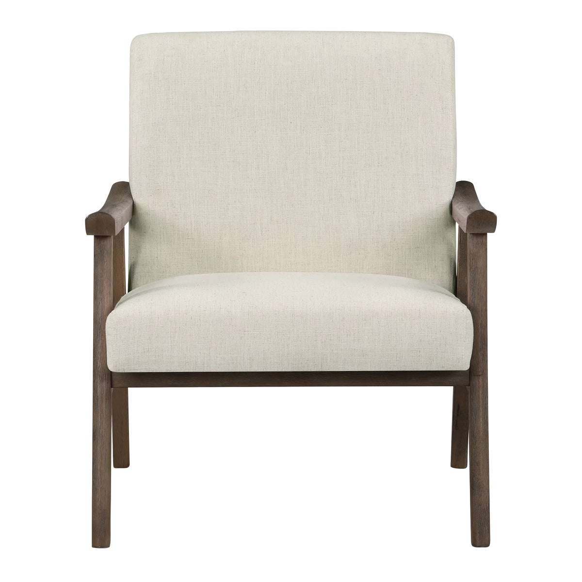 Linen White Fabric Armchair N47459