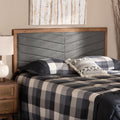 Dark Grey Fabric Upholstered Full Size Headboard Y5345