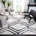 Ivory Charcoal Geometric Area Rug 8' x 10' G83109