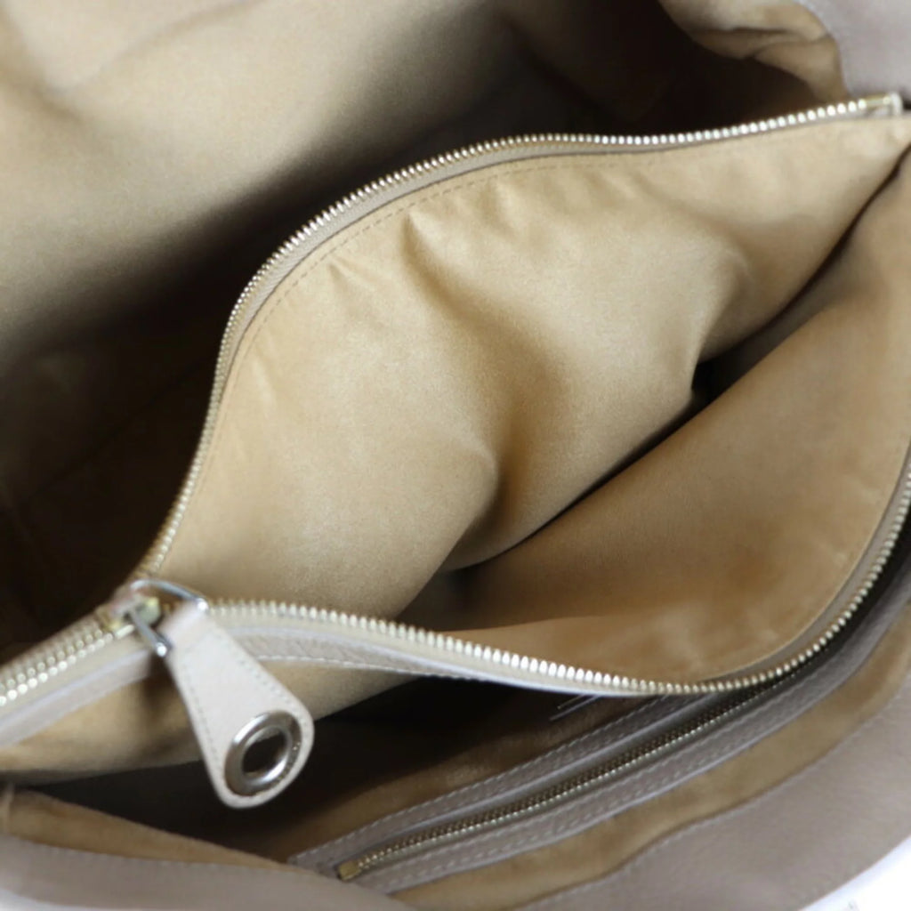 Pre-Owned Beige Leather 2WAY Shoulder Bag S131459