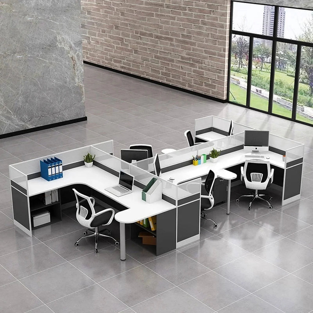 Creative Designer Screen Workstation Office Desk and Chair Y55704