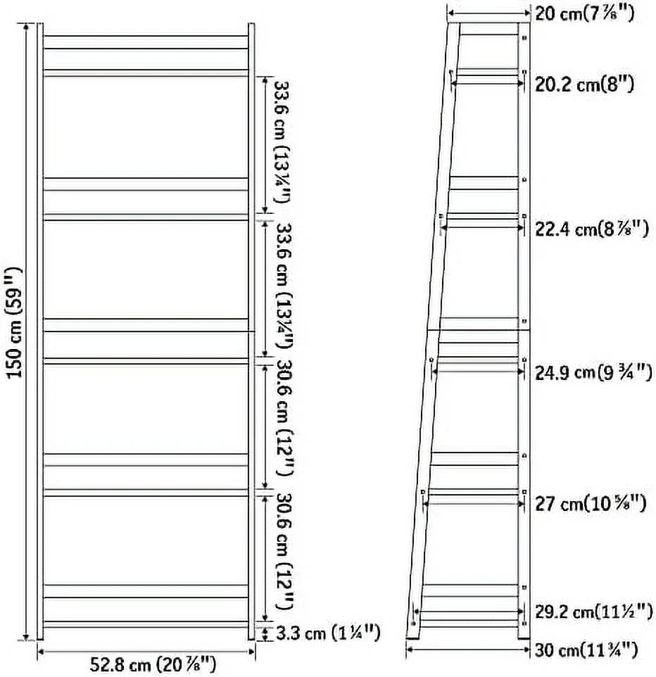 5 Tier Tall Bookshelf X896330
