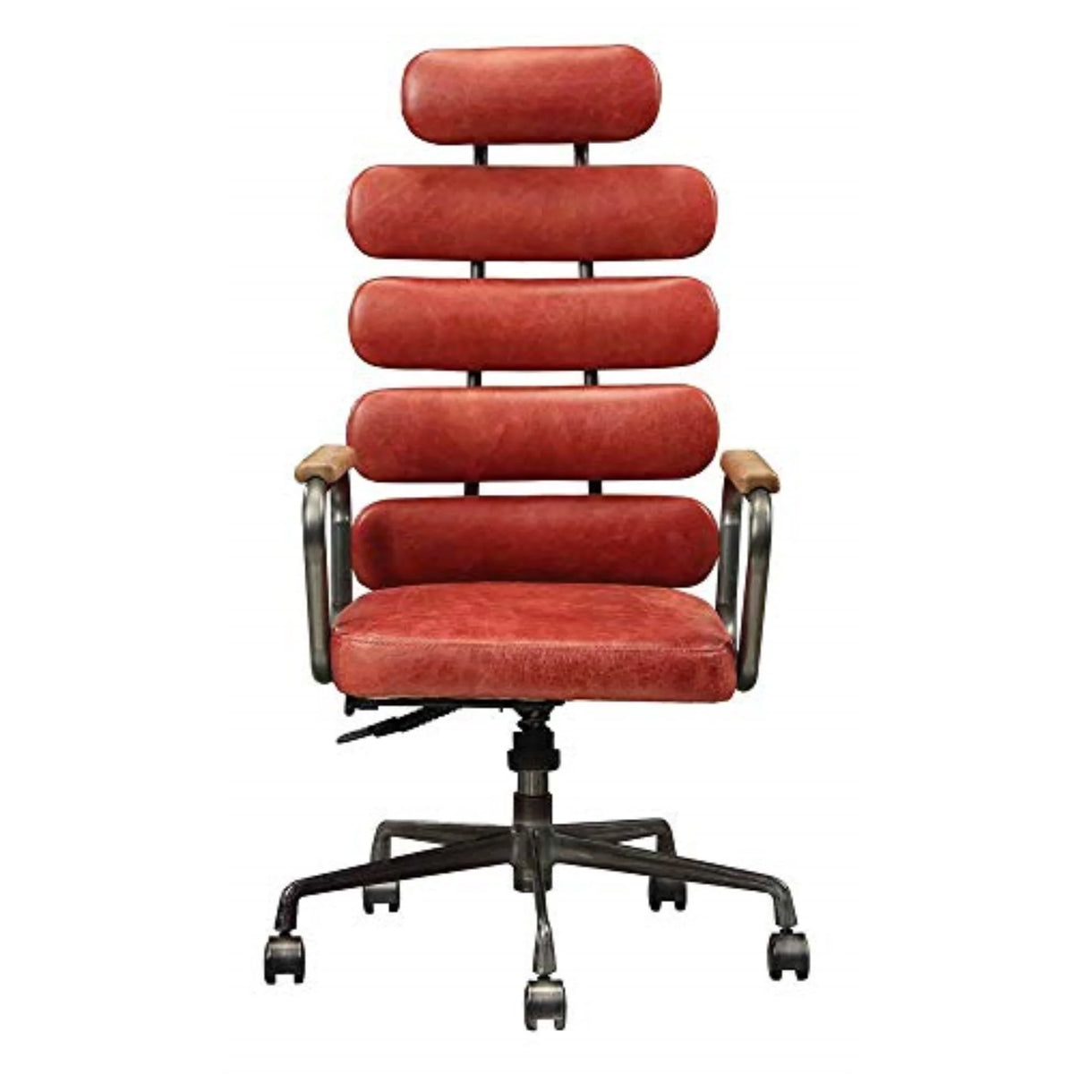 Antique Red Top Grain Leather Executive Office Chair P96524