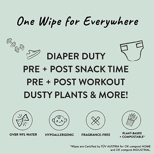 Unscented Compostable Plant-Based Baby Wipes, 720 Count Y47019