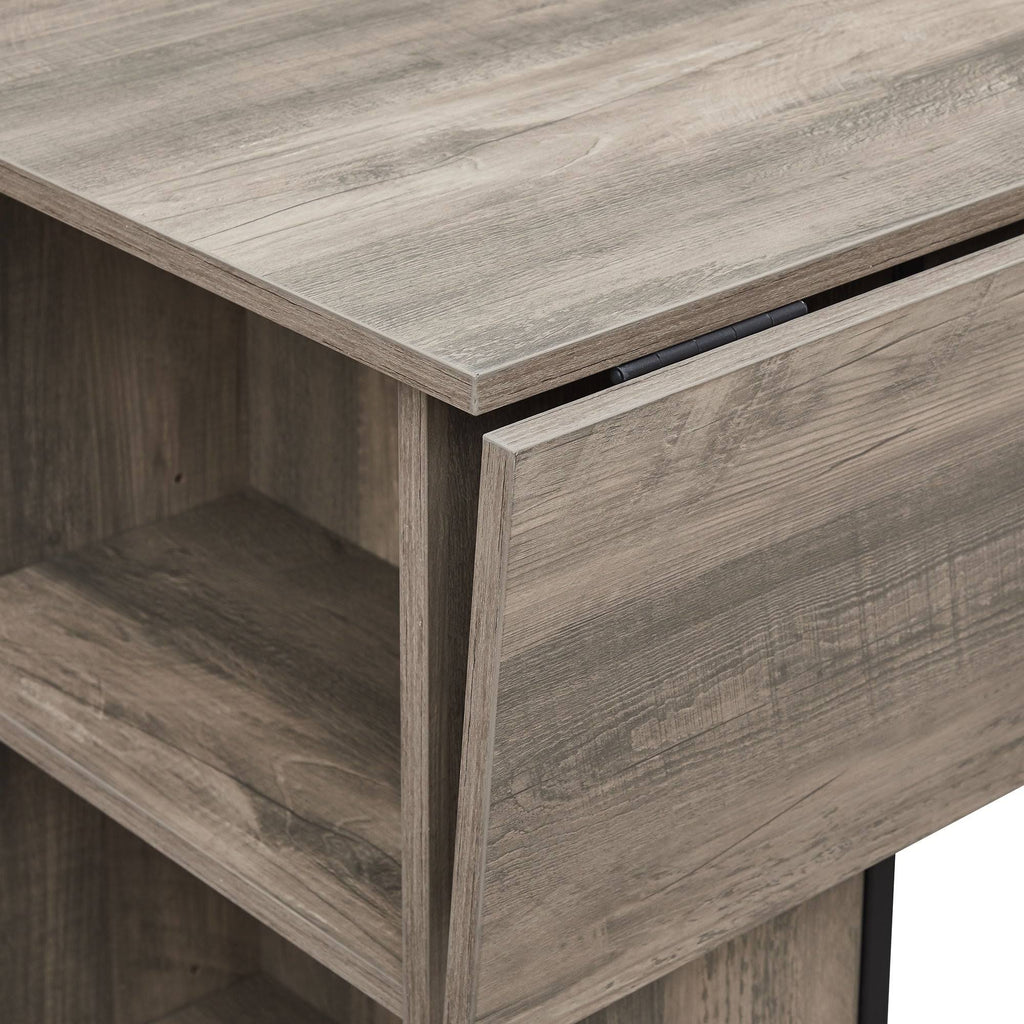 48-Inch Drop Leaf Storage Counter Table K3148