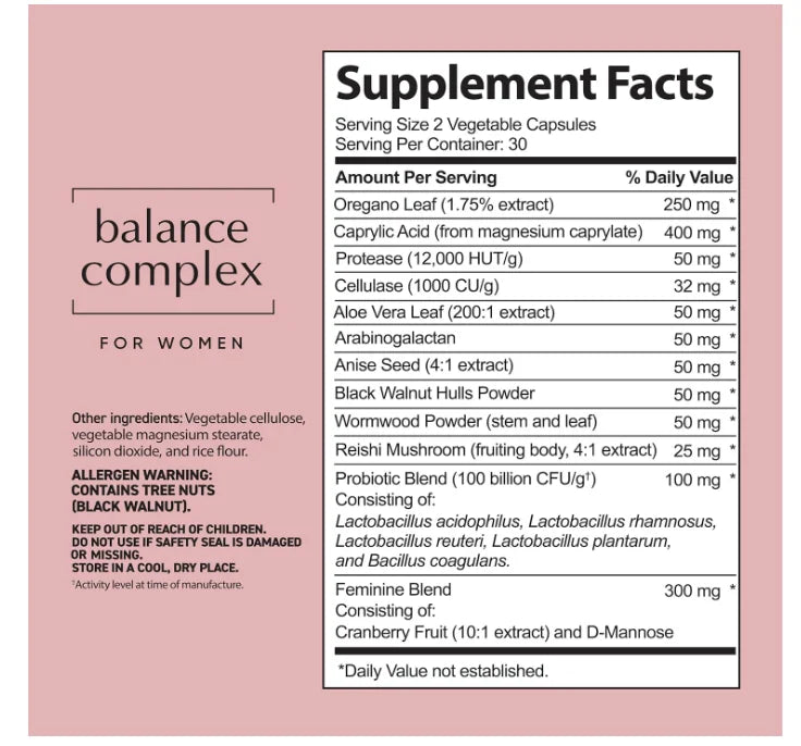 Vaginal Health Dietary Supplement, 60 Capsules V887412