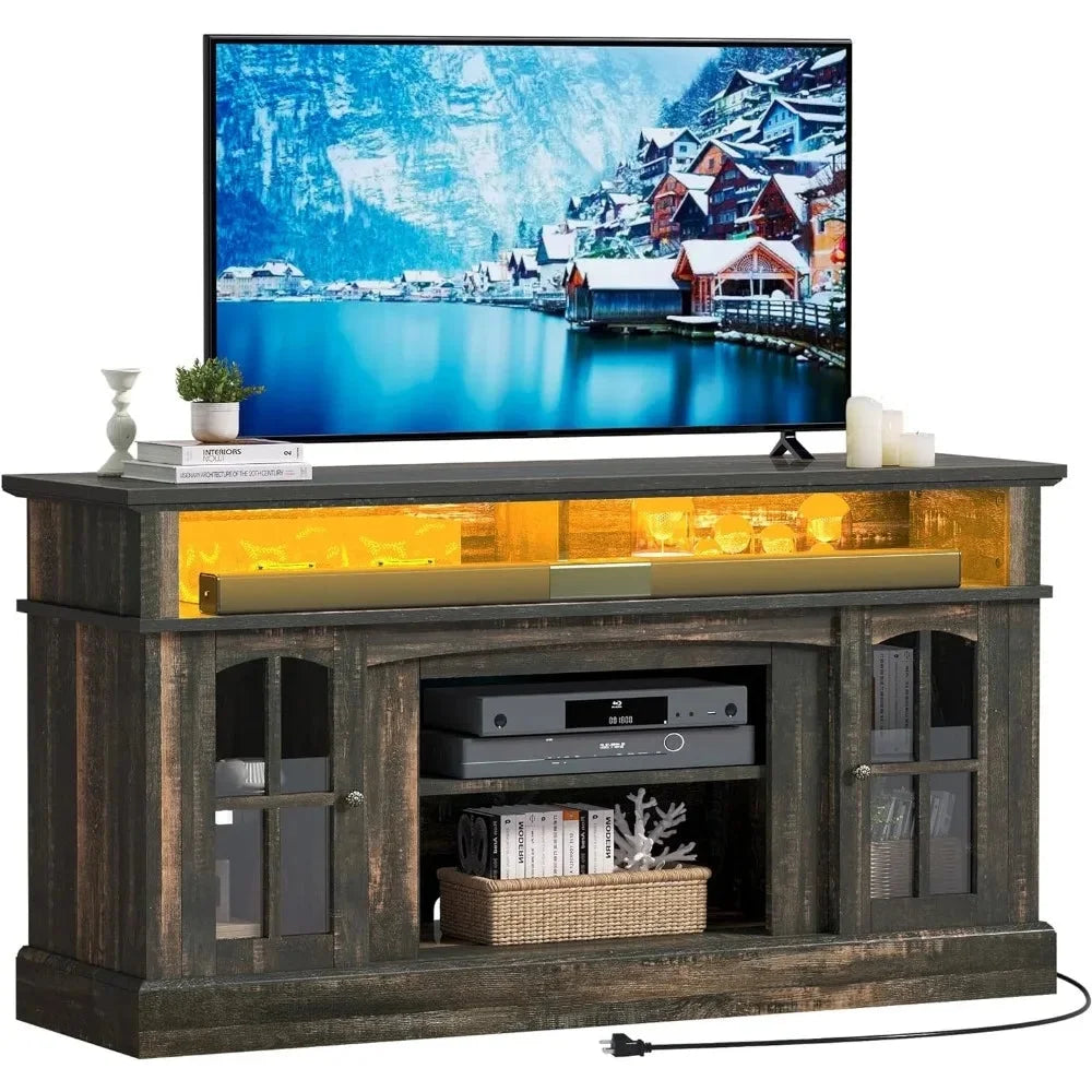 Dark Rustic Oak TV Stand K718468