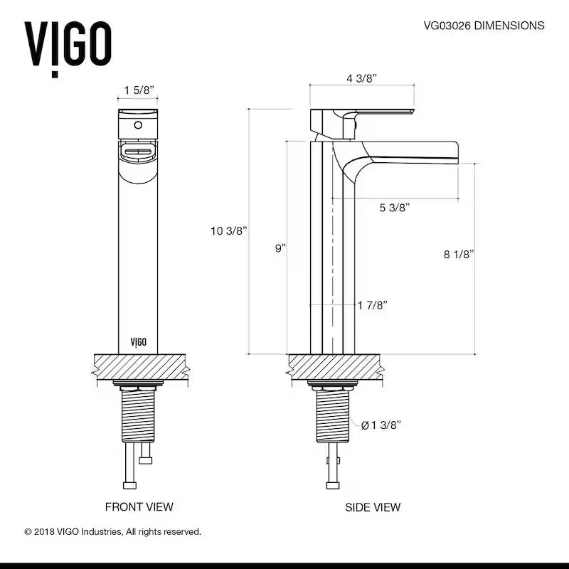 Single Handle Bathroom Vessel Faucet in Chrome D673