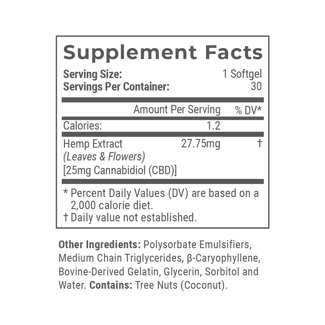 100mg CBD Softgels Q446329