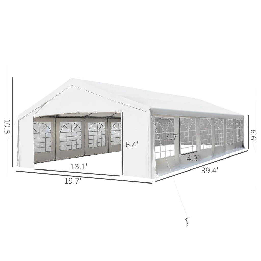 40'x20' Heavy Duty White Party Tent Canopy X14682