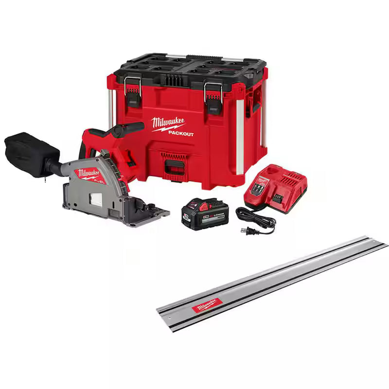 18V Brushless Cordless 6-1/2 in. Plunge Track Saw Kit with 55 in. Guide Rail H713494