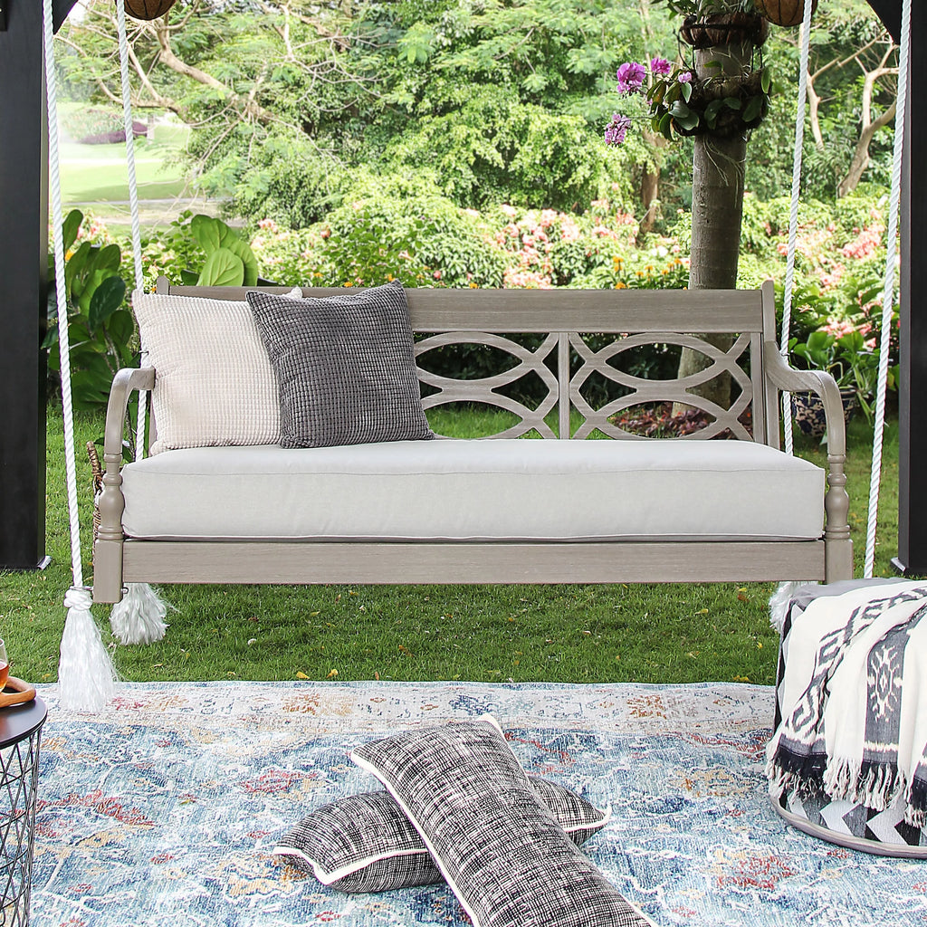 Wood Outdoor Swing Daybed with Cushion A2066