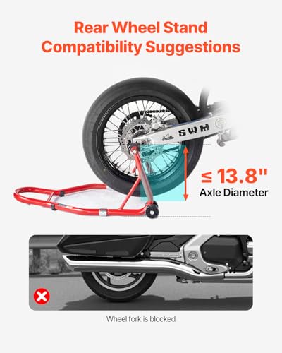 850 LBS Heavy Duty Motorcycle Rear Wheel Stand with U + L Fork F5932