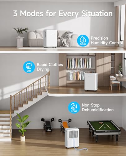 30 Pint Dehumidifier with Drain Hose J4344