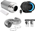 6 Inch 294 CFM Inline Fan with Carbon Filter and Ducting A46073