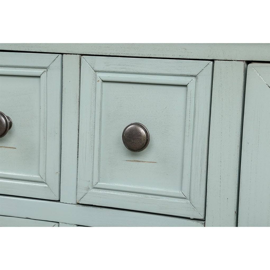 Dark Blue Sideboard Console Table with Bottom Shelf Z9249