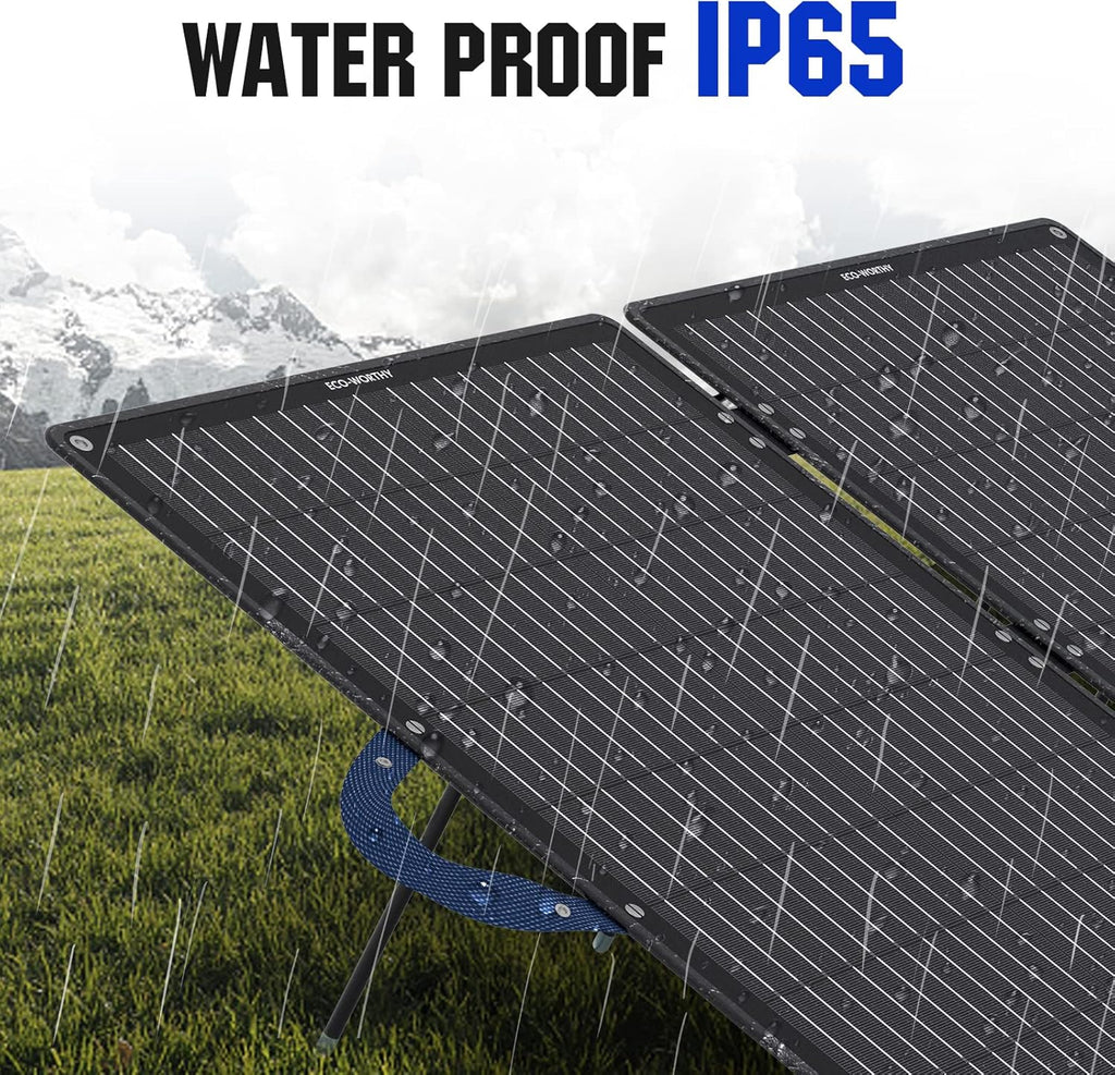 100W Portable Foldable Solar Panel Kit with Adjustable Kickstand Z10159