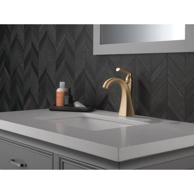 Single-Handle Single Hole Bathroom Faucet in Champagne Bronze B44713