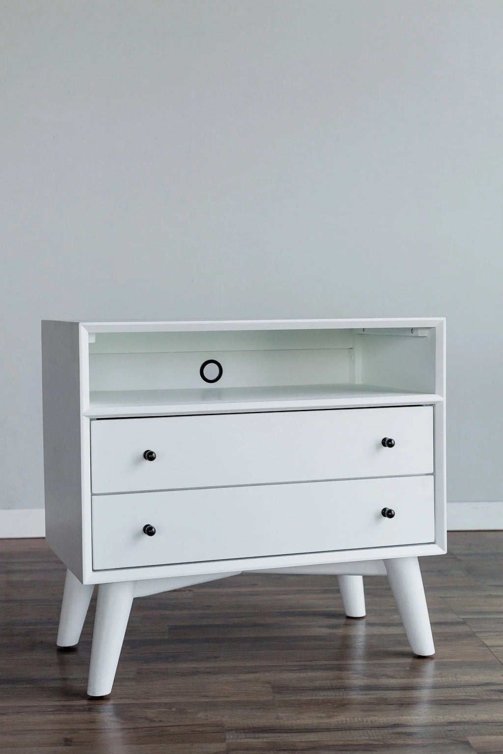 White 2 Drawer Wood Nightstand T683939