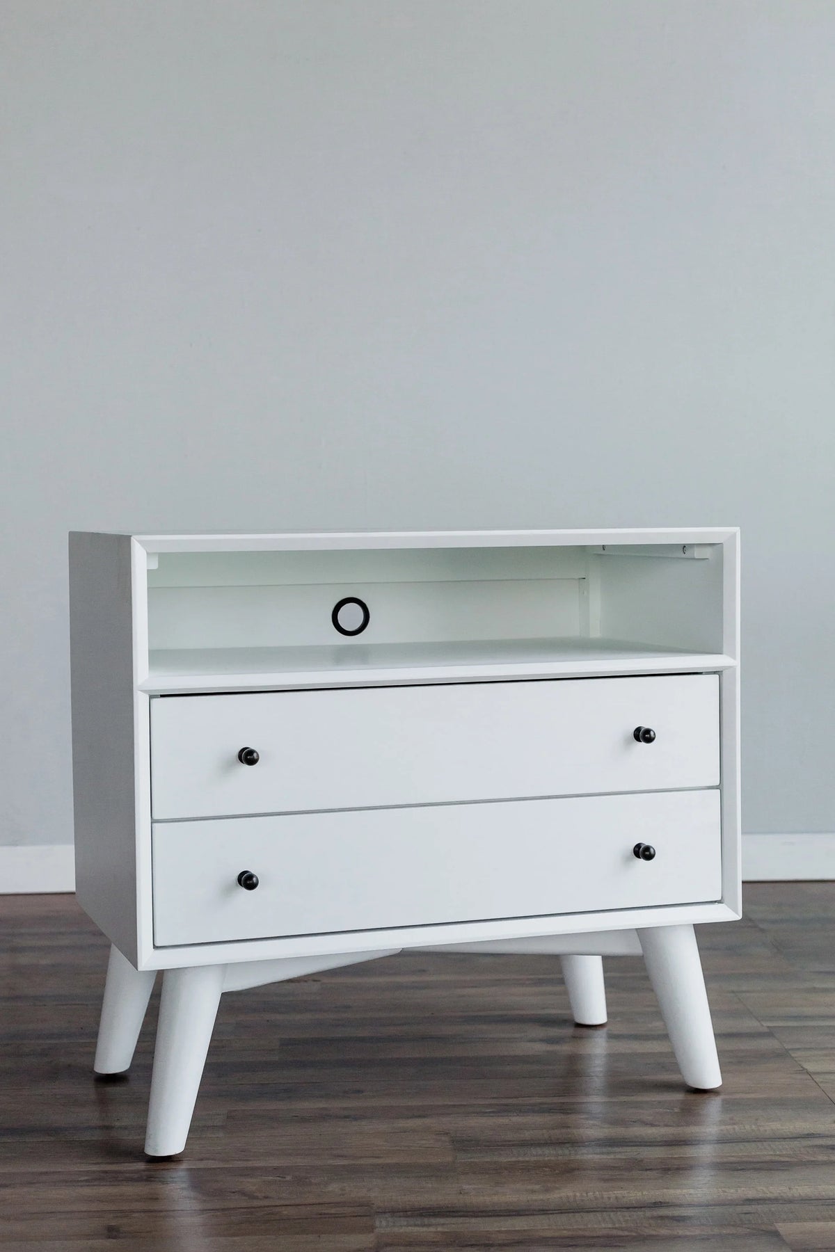 White 2 Drawer Wood Nightstand T683939