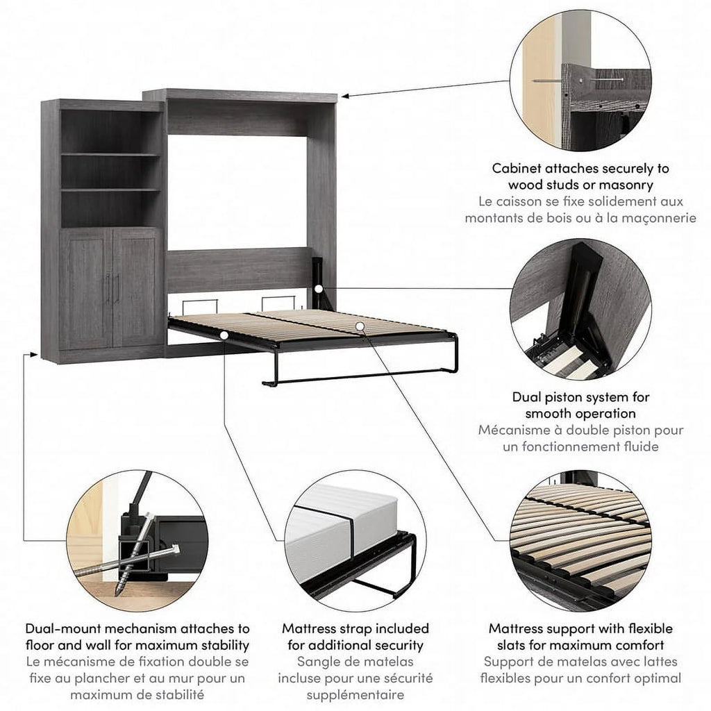 Queen Murphy Bed & Closet Organizer X854