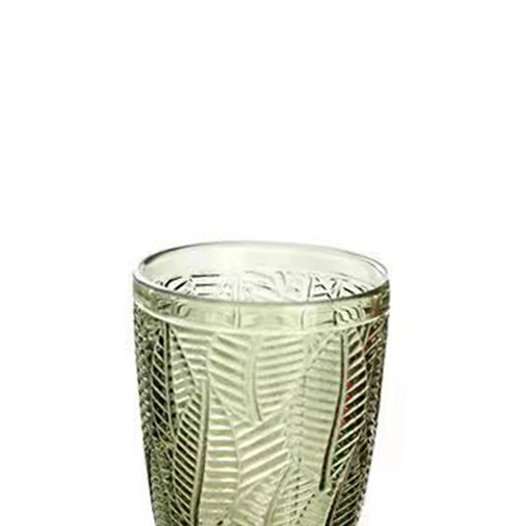 Green Embossment Texture Glass Goblet N625832