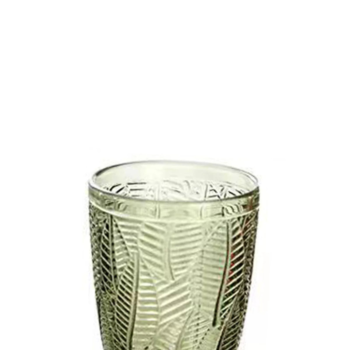 Green Embossment Texture Glass Goblet N625832