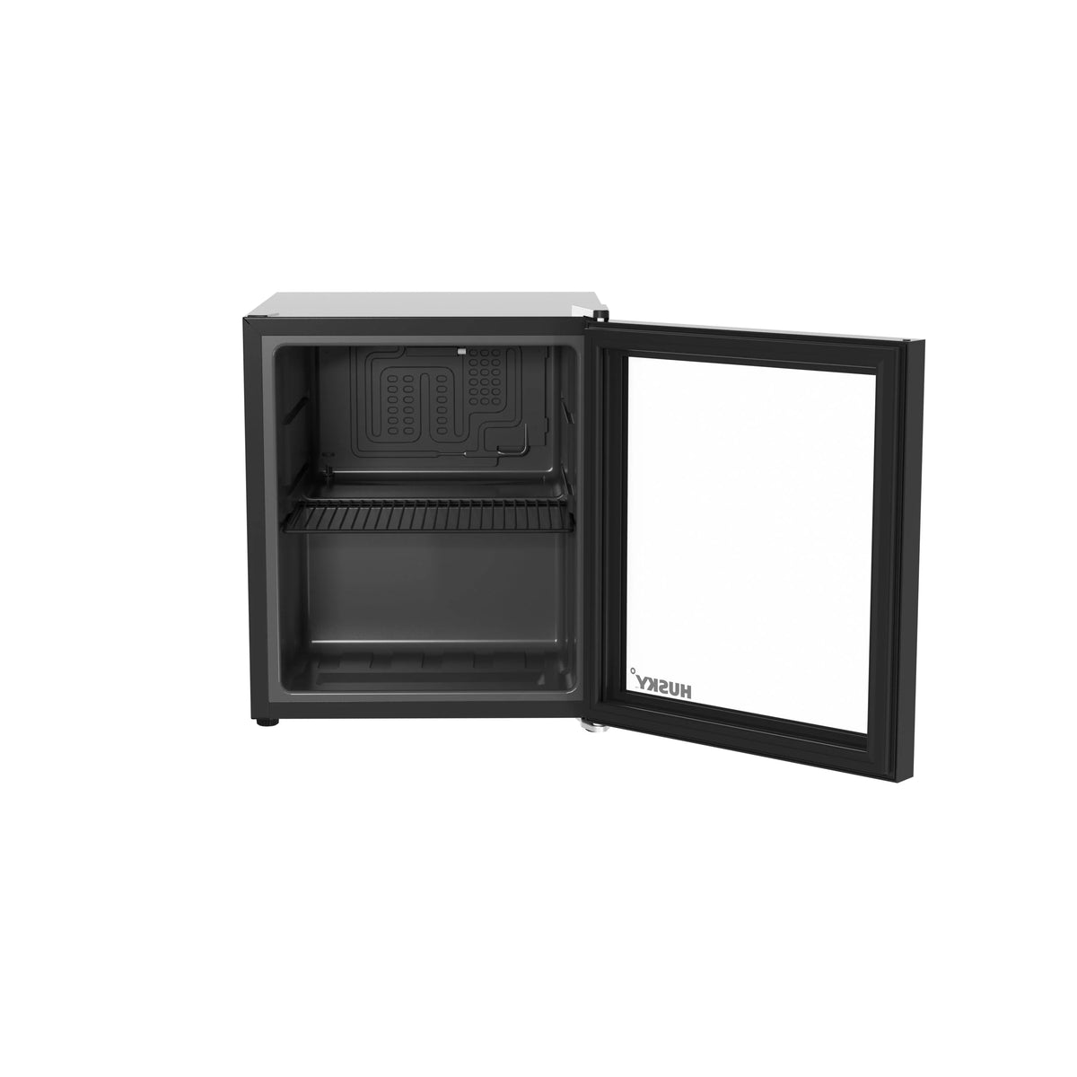 46L Reversible Glass Door Beverage Refrigerator 1.6 Cu Freestanding Countertop Mini Fridge in Black T73656