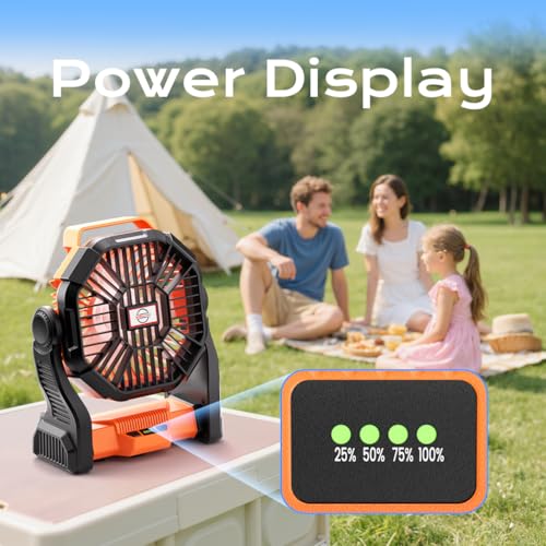 Portable Camping Fan with LED Lantern R346701