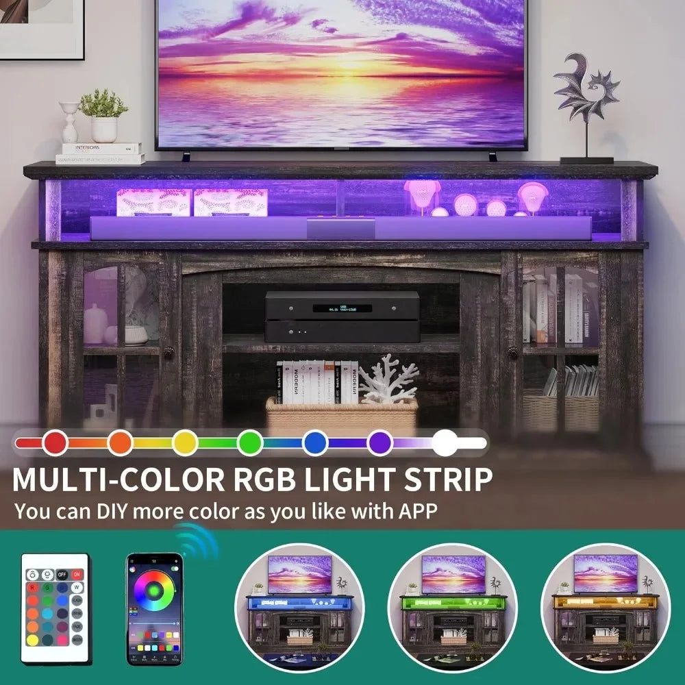 Dark Rustic Oak TV Stand K718468