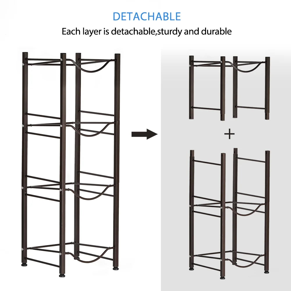 4-Tier Water Bottle Holder Storage Rack Z388