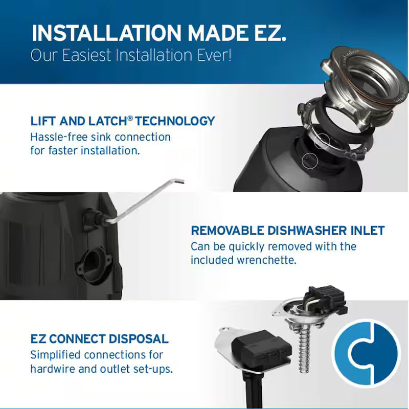 3/4 HP Continuous Feed Garbage Disposal E864