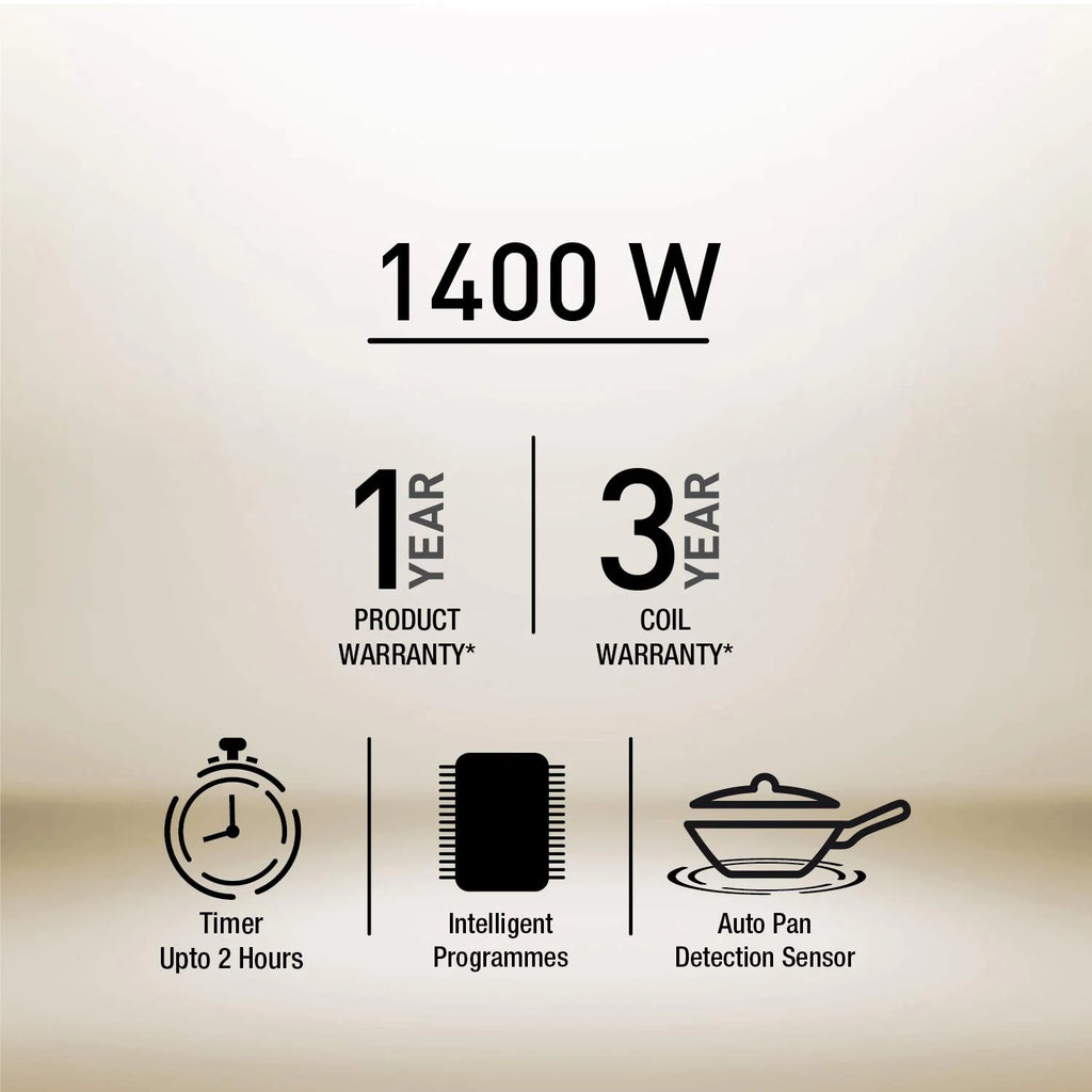 1400W Glass Ceramic Induction Cooktop D7962