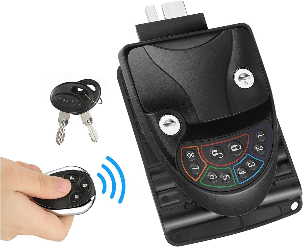 Keyless Entry Door Lock Handle Latch Zinc Alloy Wireless Keypad Remote Control N873