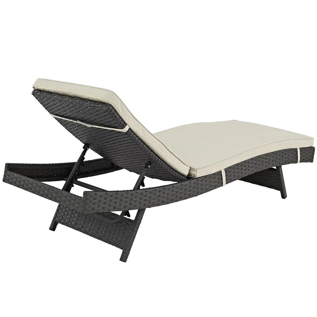 Antique Canvas Beige Outdoor Chaise R9592