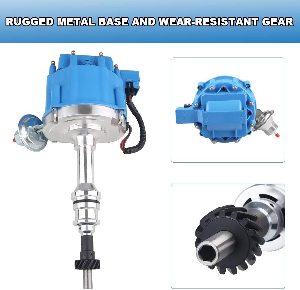 Complete Ignition Distributor 65k Coil 7500RPM Blue Cap Pack of 2 R604680
