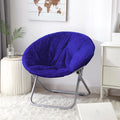 Navy Faux Fur Saucer Chair K425403