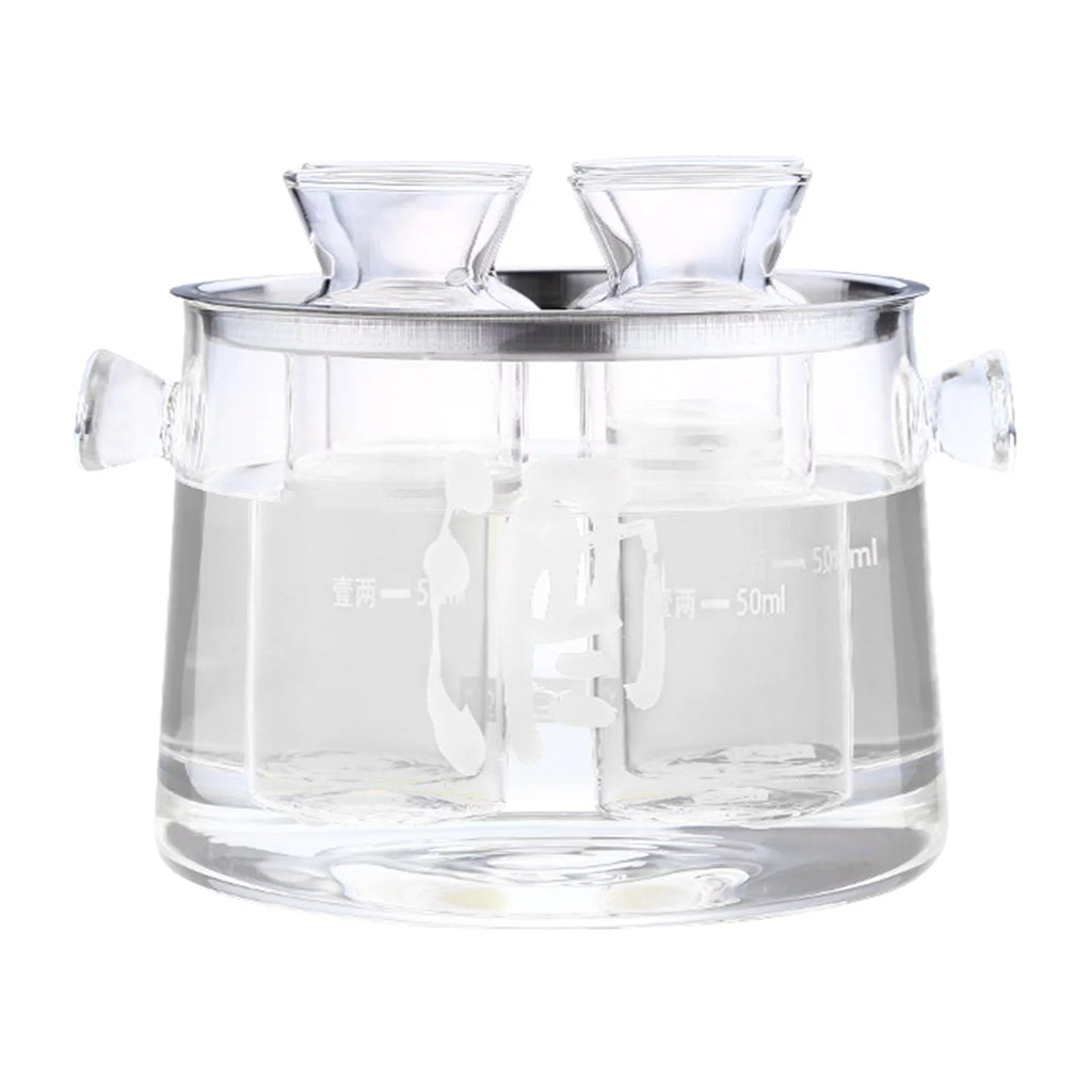 Glass Sake Decanter Bottle 16cmx14.5cmx11.6cm I820912