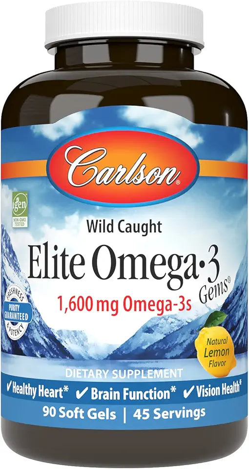 1600 mg Omega-3 Fish Oil Capsules, 90 Softgels R40477