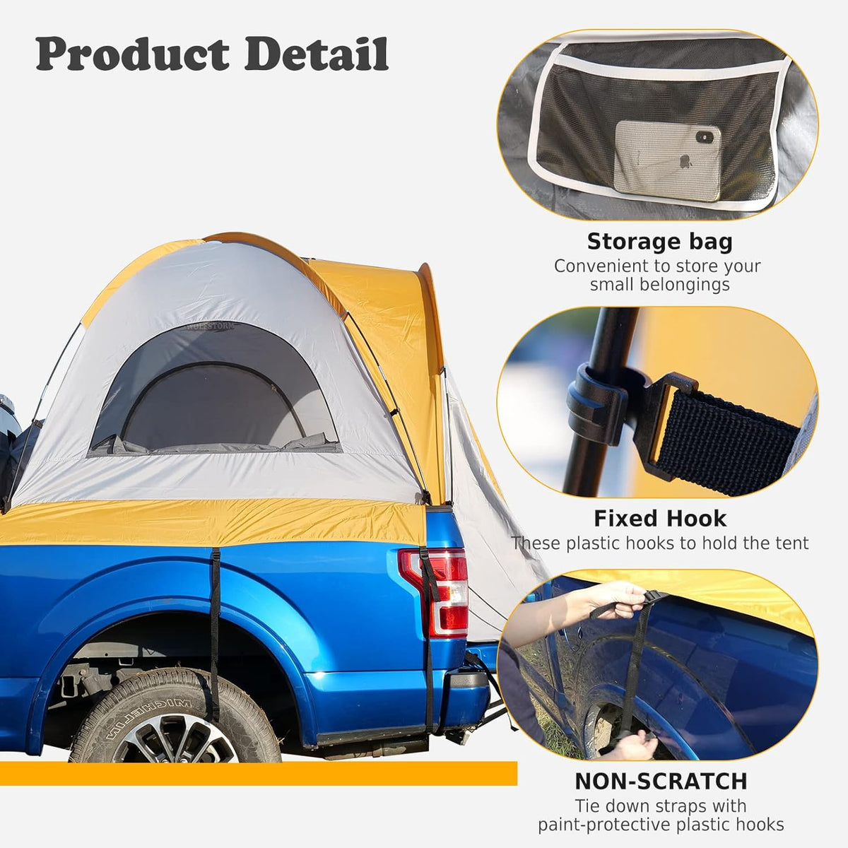 Waterproof 5.5-5.8 ft Truck Bed Tent for 2 Person S4100