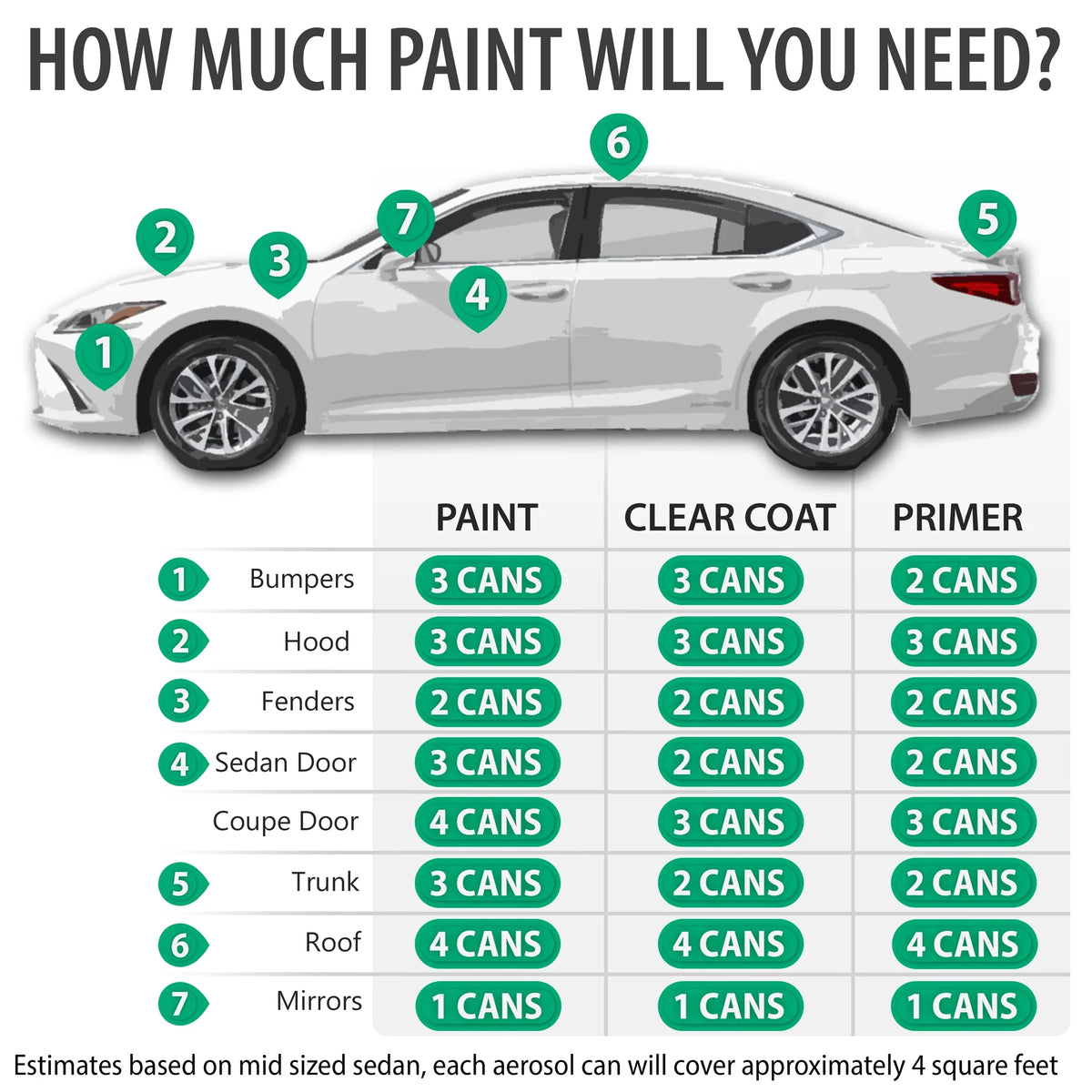 Light Sage Metallic Aerosol Spray Touch Up Paint Clearcoat Primer and Prep Kit X262177