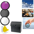 55mm 3-Piece Coated Filter Kit + Cleaning Kit Q161