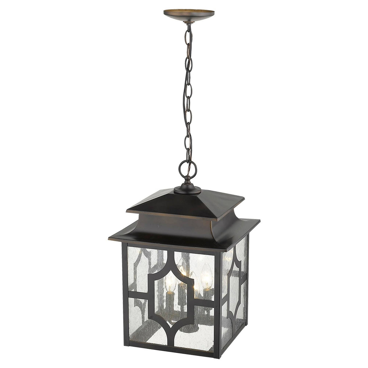 4-Light Oil-Rubbed Bronze Hanging Lantern W10757