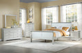 Eastern King 4pc Bedroom Set Panel Bed Dresser Mirror Nightstand E8797