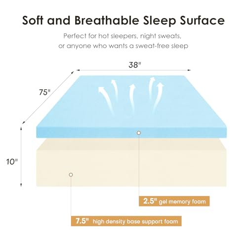 10 Inch Gel Cooling Memory Foam Mattress Q27587