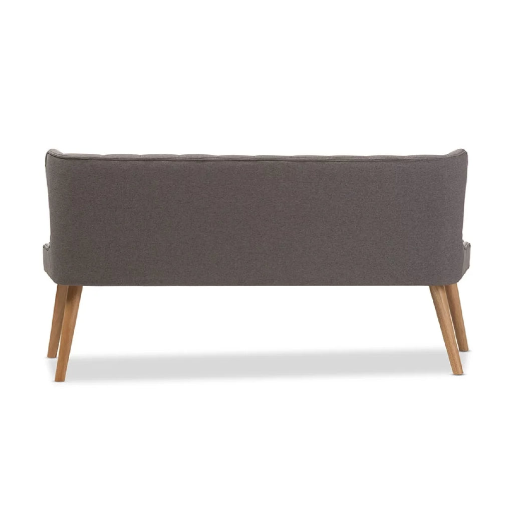 Grey Fabric 3-Seater Settee Bench L522457