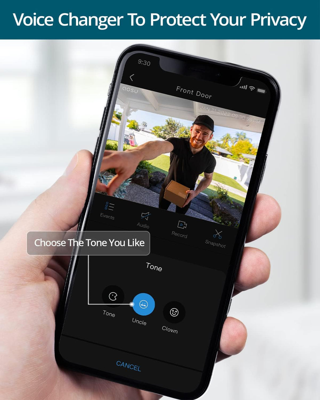 Battery-Powered 2K Wireless Doorbell Camera A44194