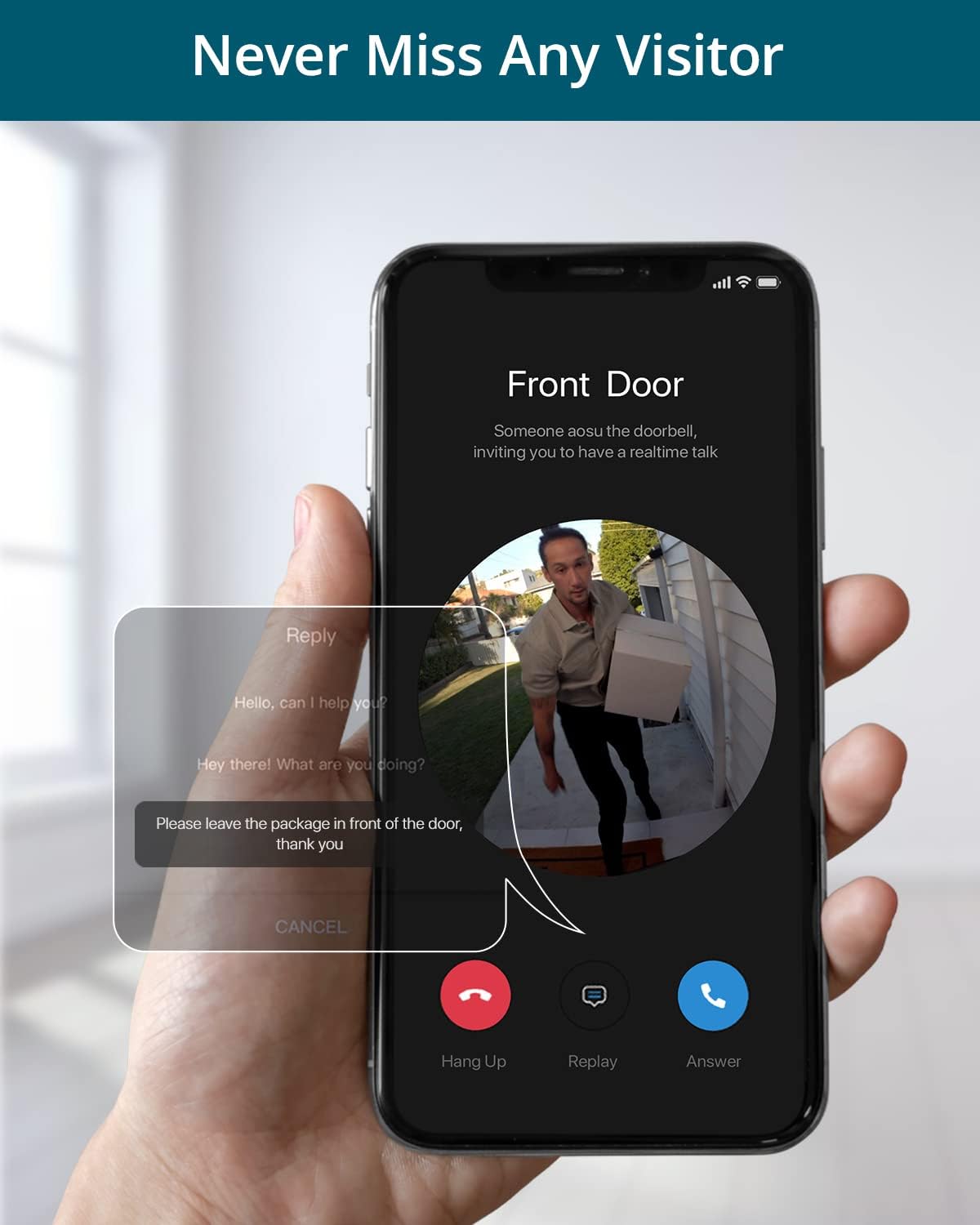 Battery-Powered 2K Wireless Doorbell Camera A44194